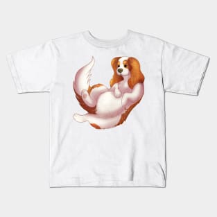 Cozy Cavalier King Charles Spaniel Kids T-Shirt